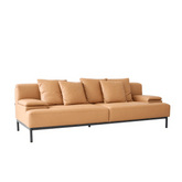 One Corner Three Seater Office Leather Lounge Sofa - Gavisco Office Furniture